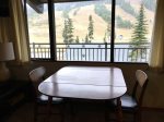 Dining table with Southern view of Alpine ski area